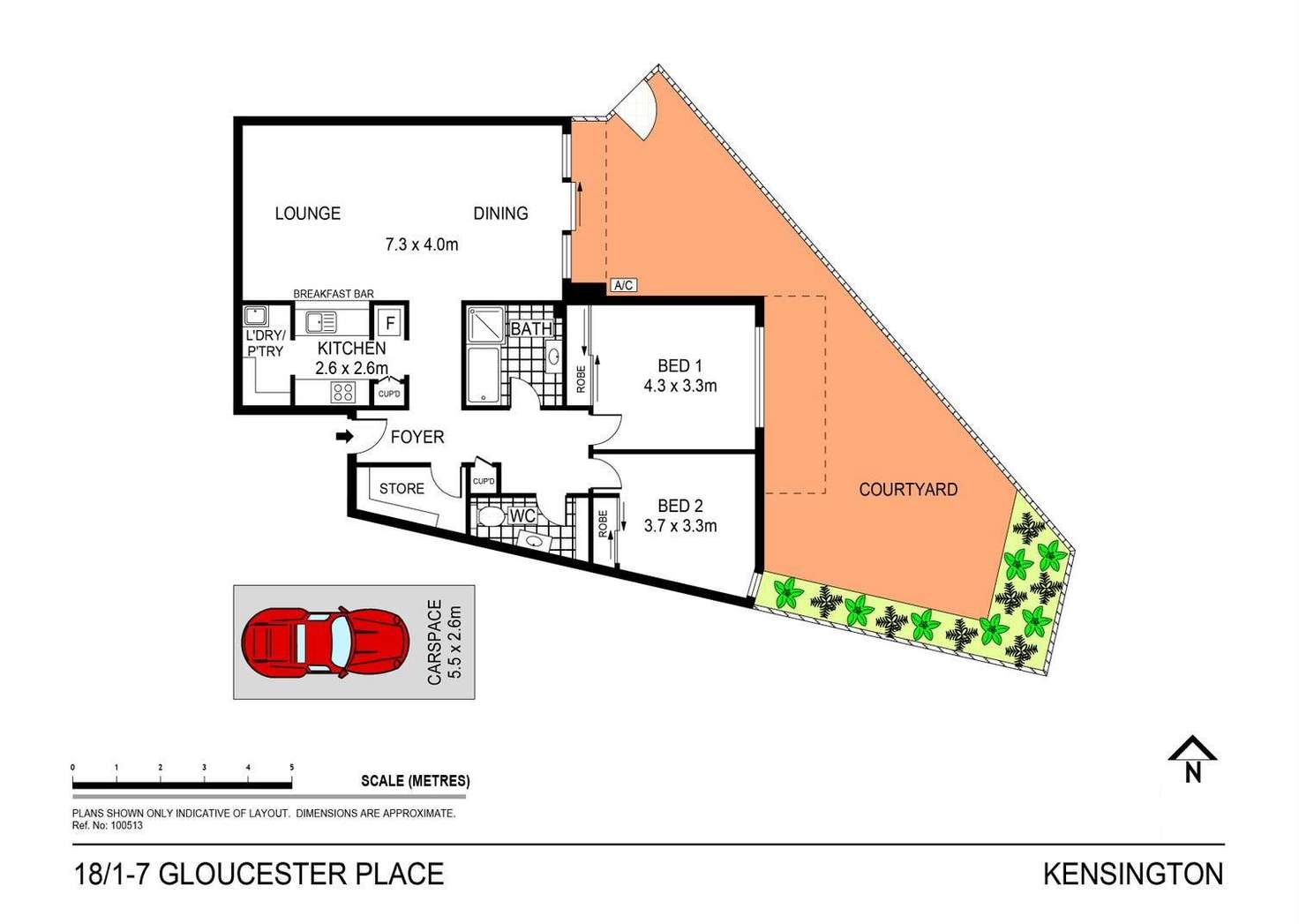 Floorplan of Homely unit listing, 18/1-7 Gloucester Place, Kensington NSW 2033