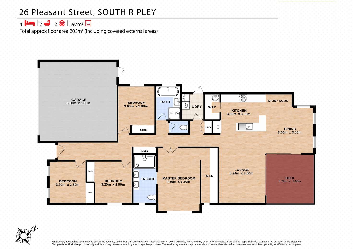 Floorplan of Homely house listing, 26 Pleasant Street, South Ripley QLD 4306