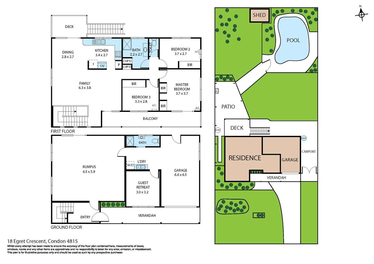 Floorplan of Homely house listing, 18 Egret Crescent, Condon QLD 4815