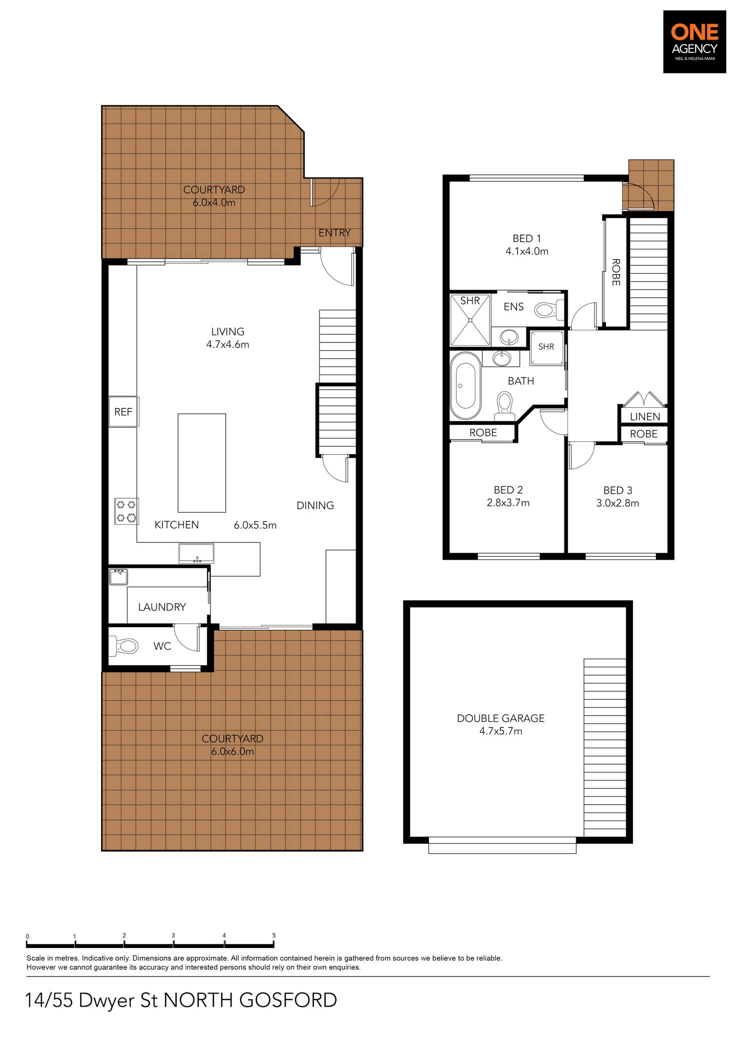 Floorplan of Homely townhouse listing, 14/55-59 Dwyer Street, North Gosford NSW 2250