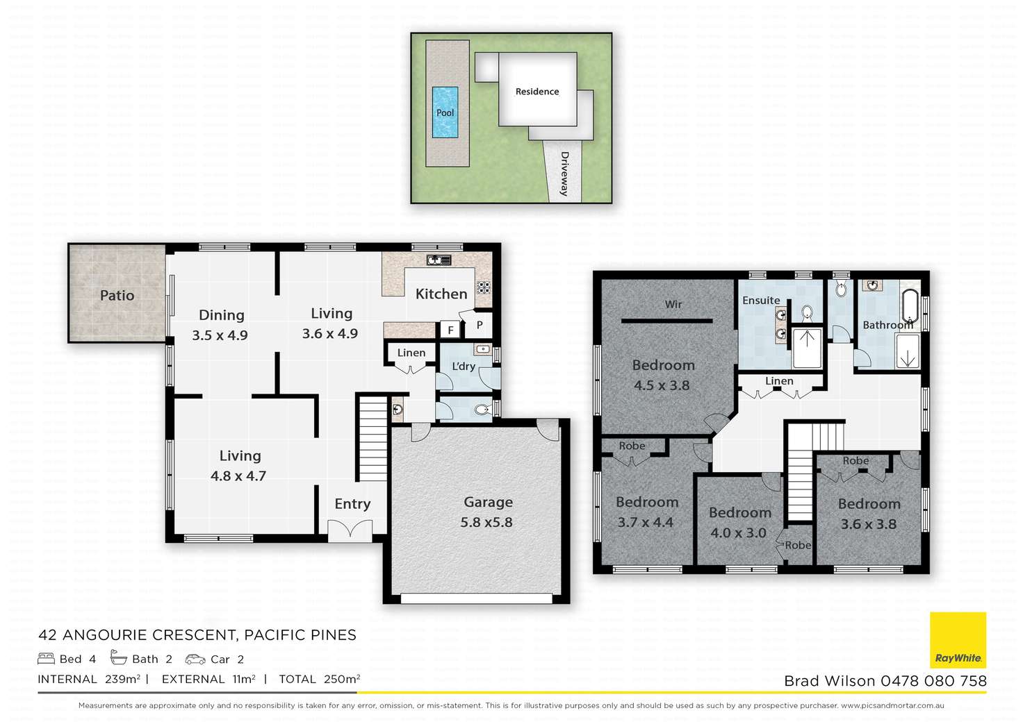 Floorplan of Homely house listing, 42 Angourie Crescent, Pacific Pines QLD 4211