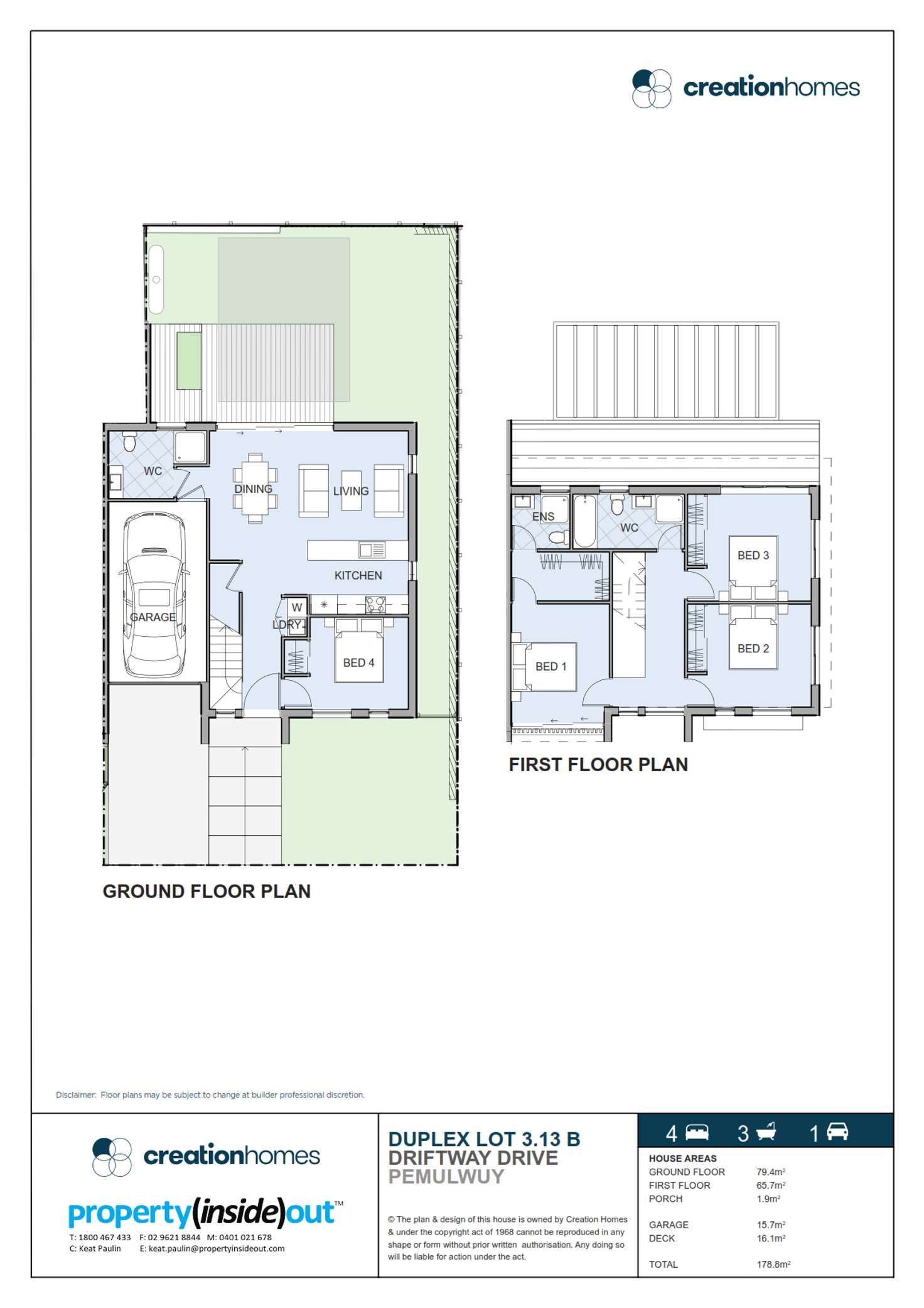 Floorplan of Homely semiDetached listing, 3-13B Bundeluk Ave, Pemulwuy NSW 2145