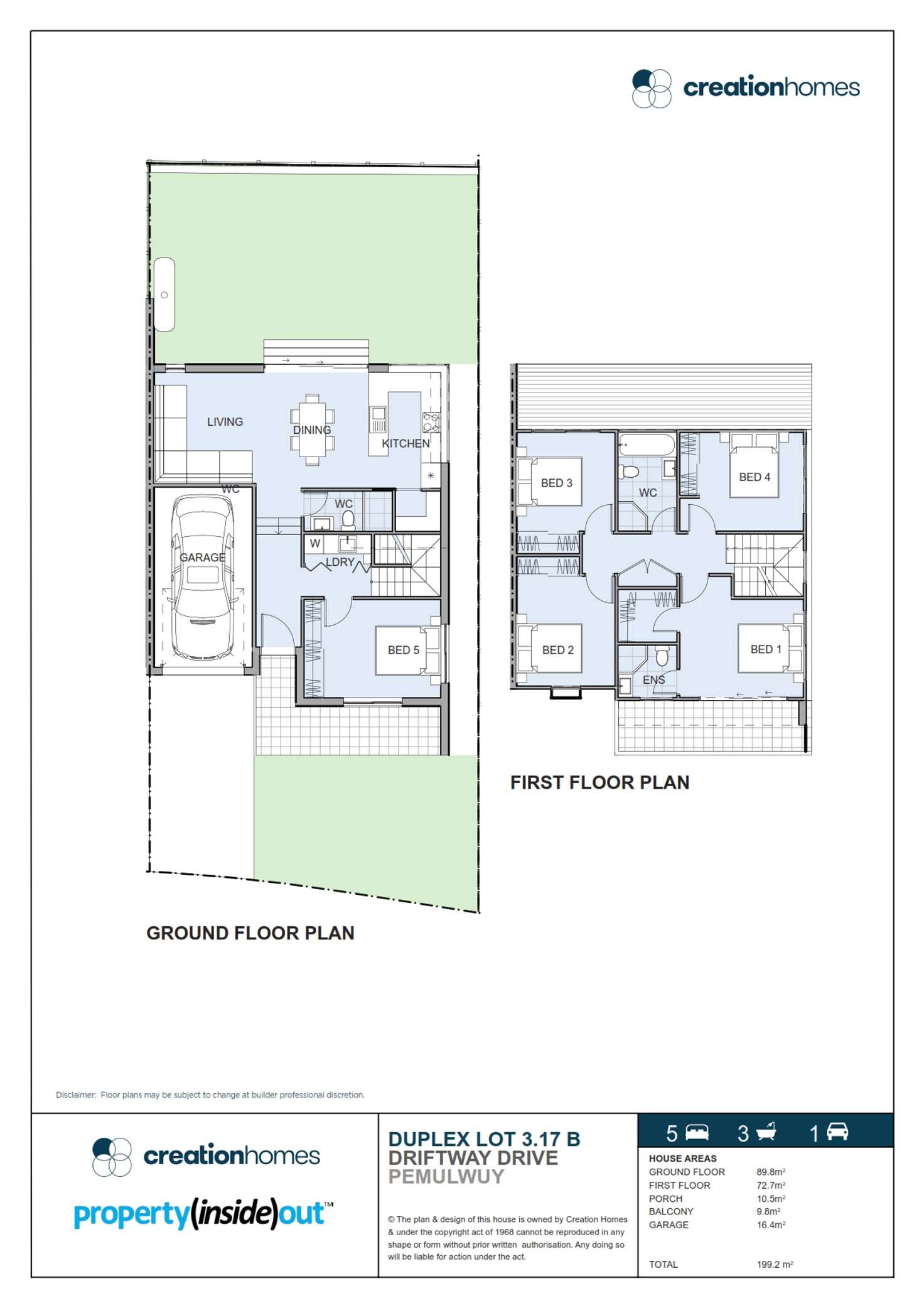 Floorplan of Homely semiDetached listing, 3-17B Bundeluk Ave, Pemulwuy NSW 2145