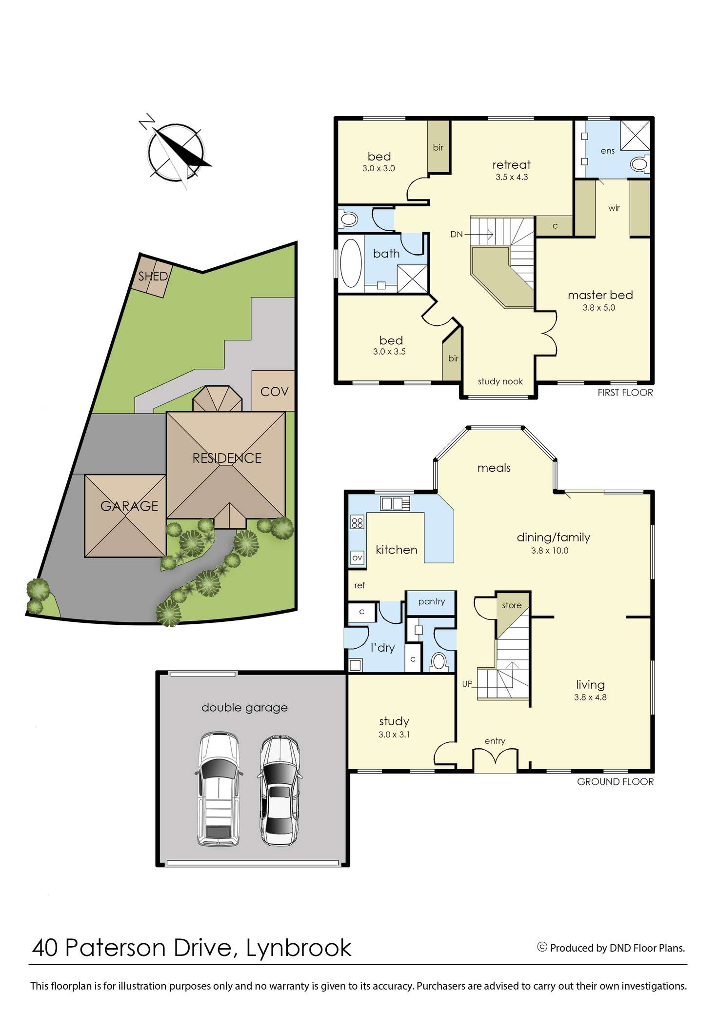 Floorplan of Homely house listing, 40 Paterson Drive, Lynbrook VIC 3975