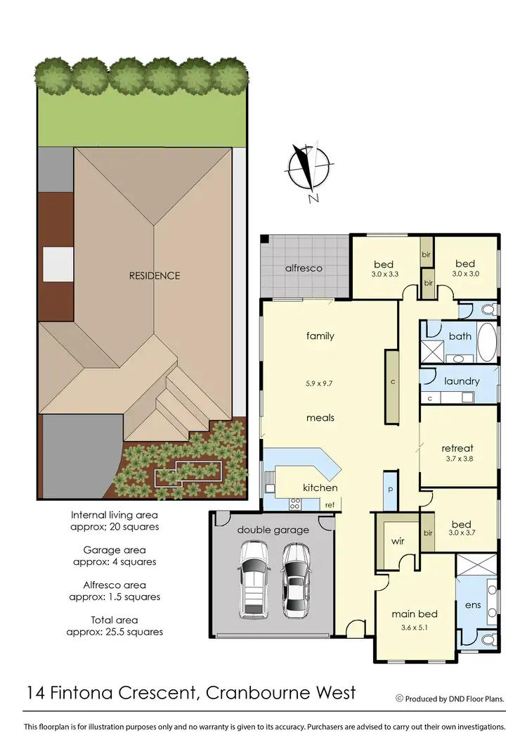 Floorplan of Homely house listing, 14 Fintona Crescent, Cranbourne West VIC 3977