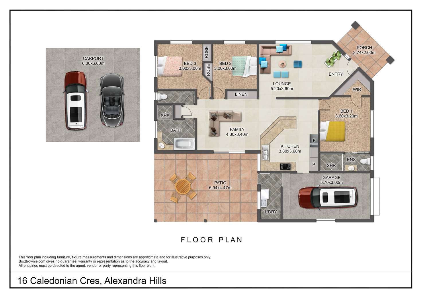 Floorplan of Homely house listing, 16 Caledonian Crescent, Alexandra Hills QLD 4161