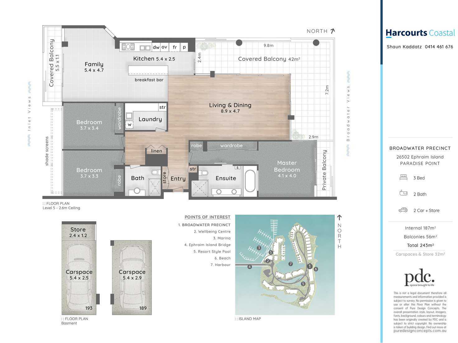 Floorplan of Homely apartment listing, 26502 Ephraim Island, Paradise Point QLD 4216