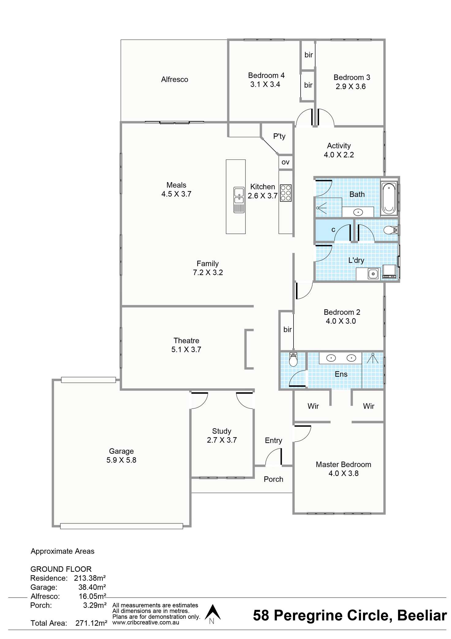 Floorplan of Homely house listing, 58 Peregrine Circle, Beeliar WA 6164