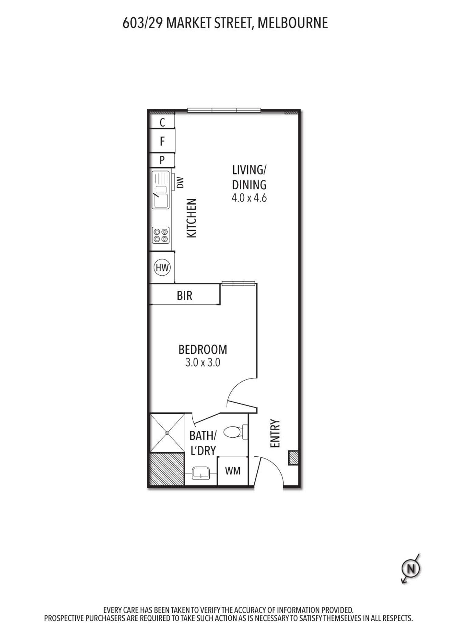 Floorplan of Homely apartment listing, 603/29 Market Street, Melbourne VIC 3000