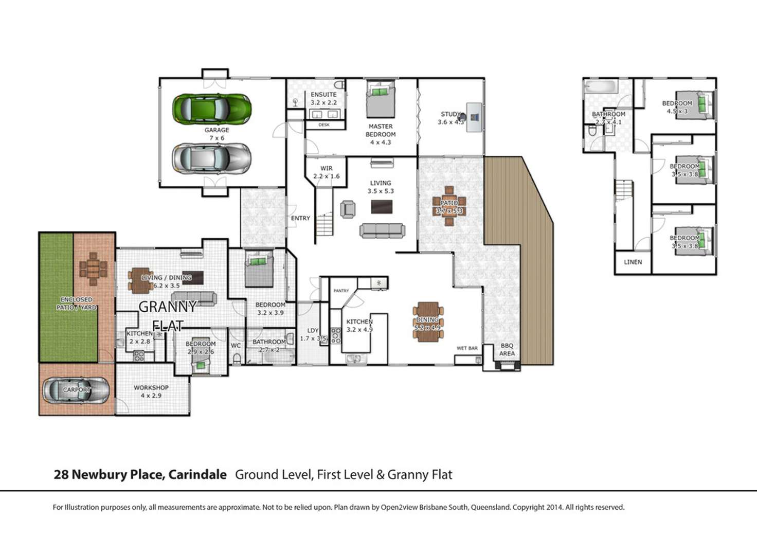 Floorplan of Homely house listing, 28 Newbury Place, Carindale QLD 4152