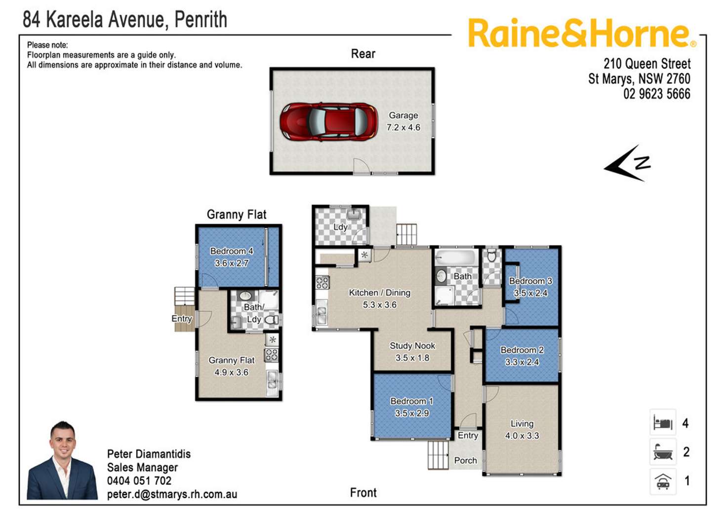 Floorplan of Homely house listing, 84 & 84A Kareela Avenue, Penrith NSW 2750