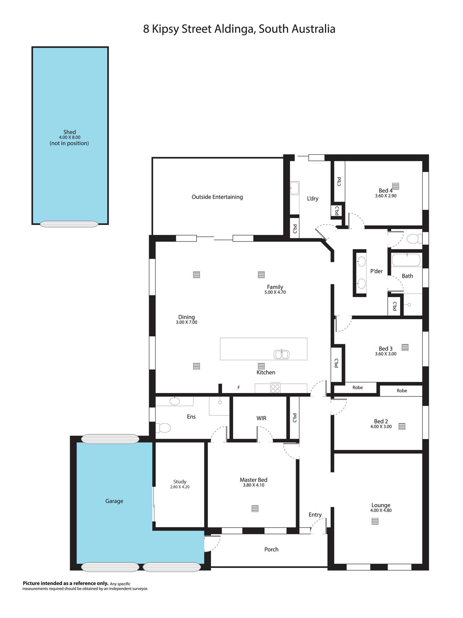 Floorplan of Homely house listing, 8 Kipsy Street, Aldinga Beach SA 5173