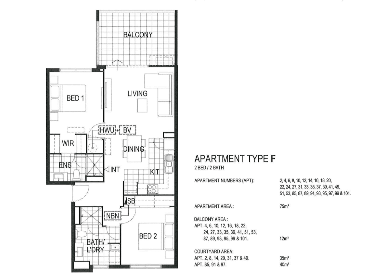 Floorplan of Homely apartment listing, 24/49 Mcgregor Road, Palmyra WA 6157