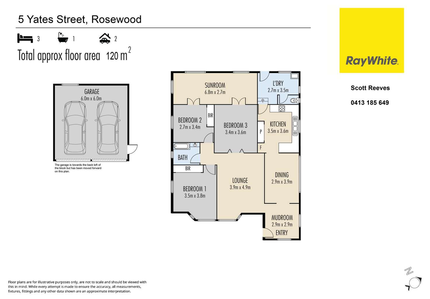 Floorplan of Homely house listing, 5 Yates Street, Rosewood QLD 4340