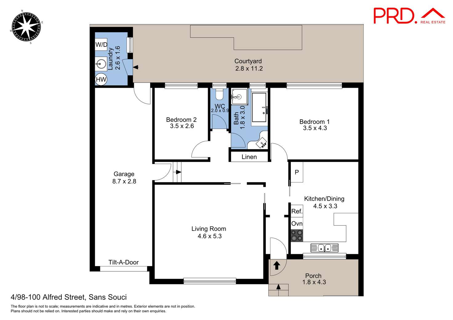 Floorplan of Homely villa listing, 4/98-100 Alfred Street, Sans Souci NSW 2219