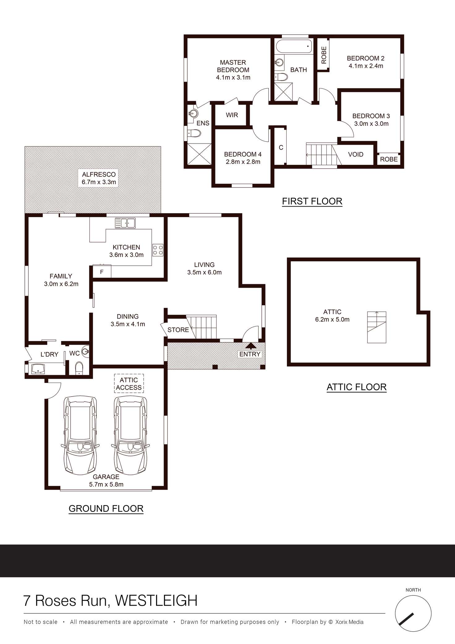 Floorplan of Homely house listing, 7 Roses Run, Westleigh NSW 2120