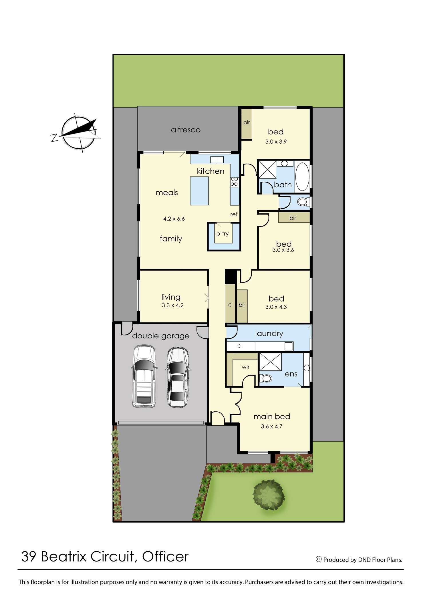 Floorplan of Homely house listing, 39 Beatrix Circuit, Officer VIC 3809