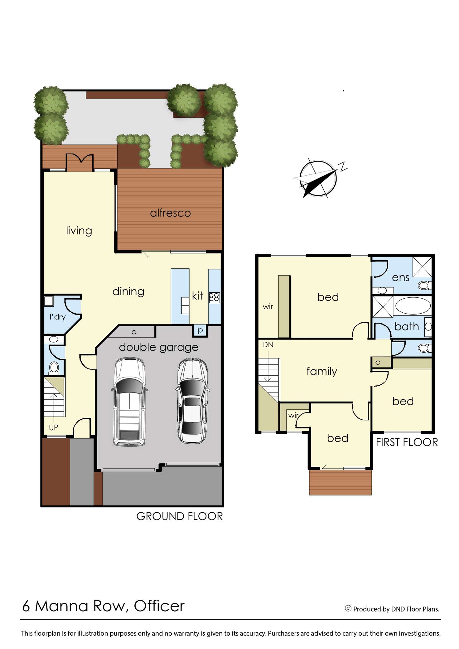 Floorplan of Homely townhouse listing, 6 Manna Row, Officer VIC 3809