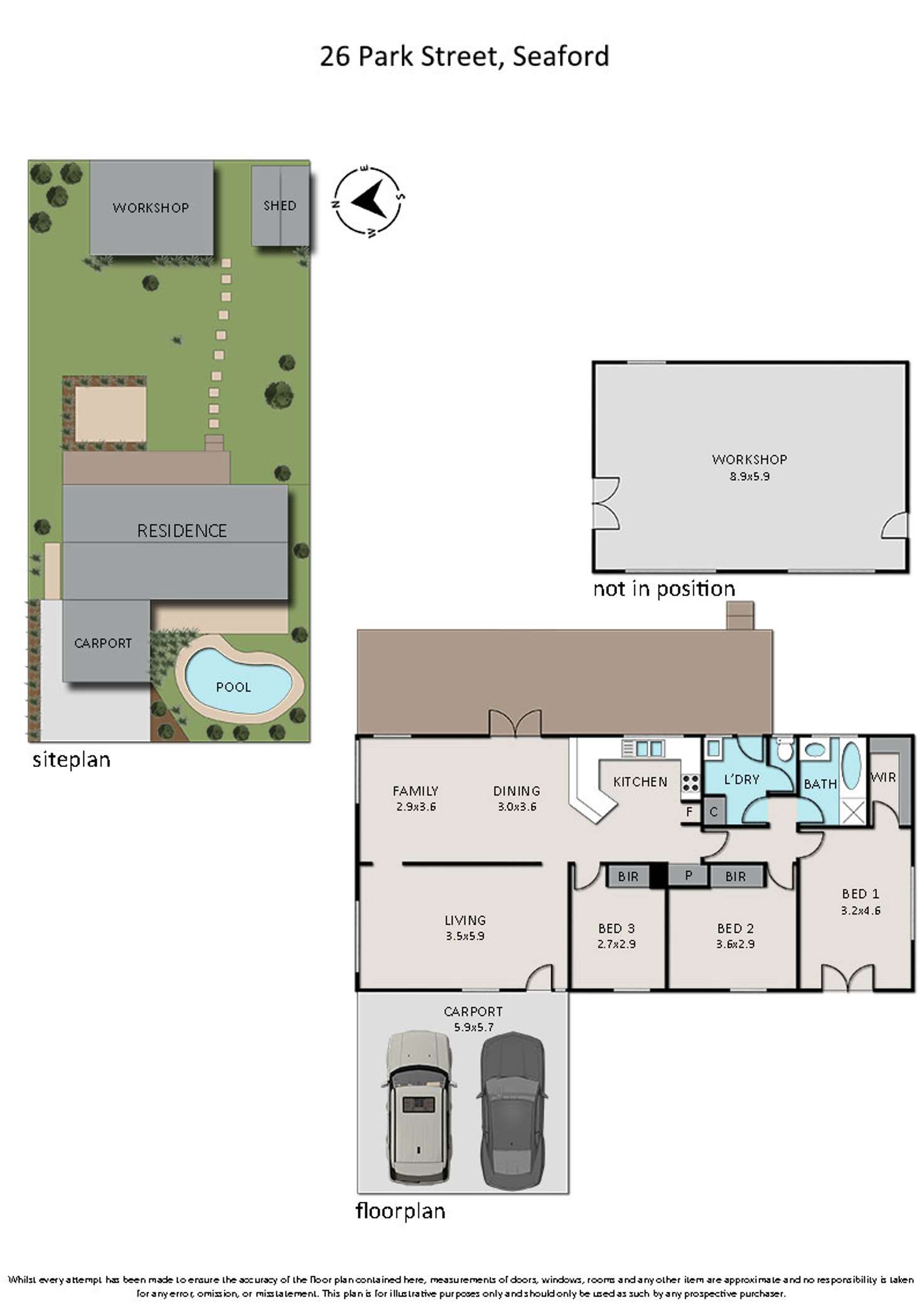 Floorplan of Homely house listing, 26 Park Street, Seaford VIC 3198