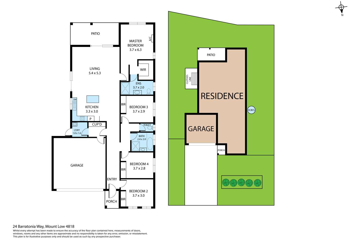 Floorplan of Homely house listing, 24 Barratonia Way, Mount Low QLD 4818