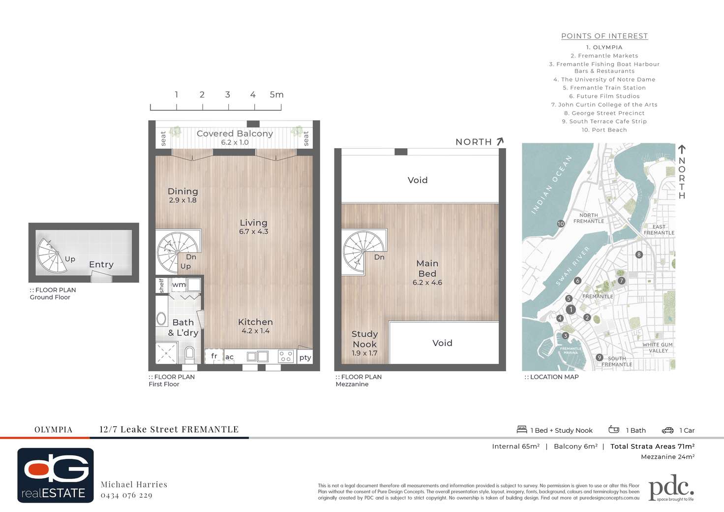 Floorplan of Homely apartment listing, 12/7 Leake Street, Fremantle WA 6160