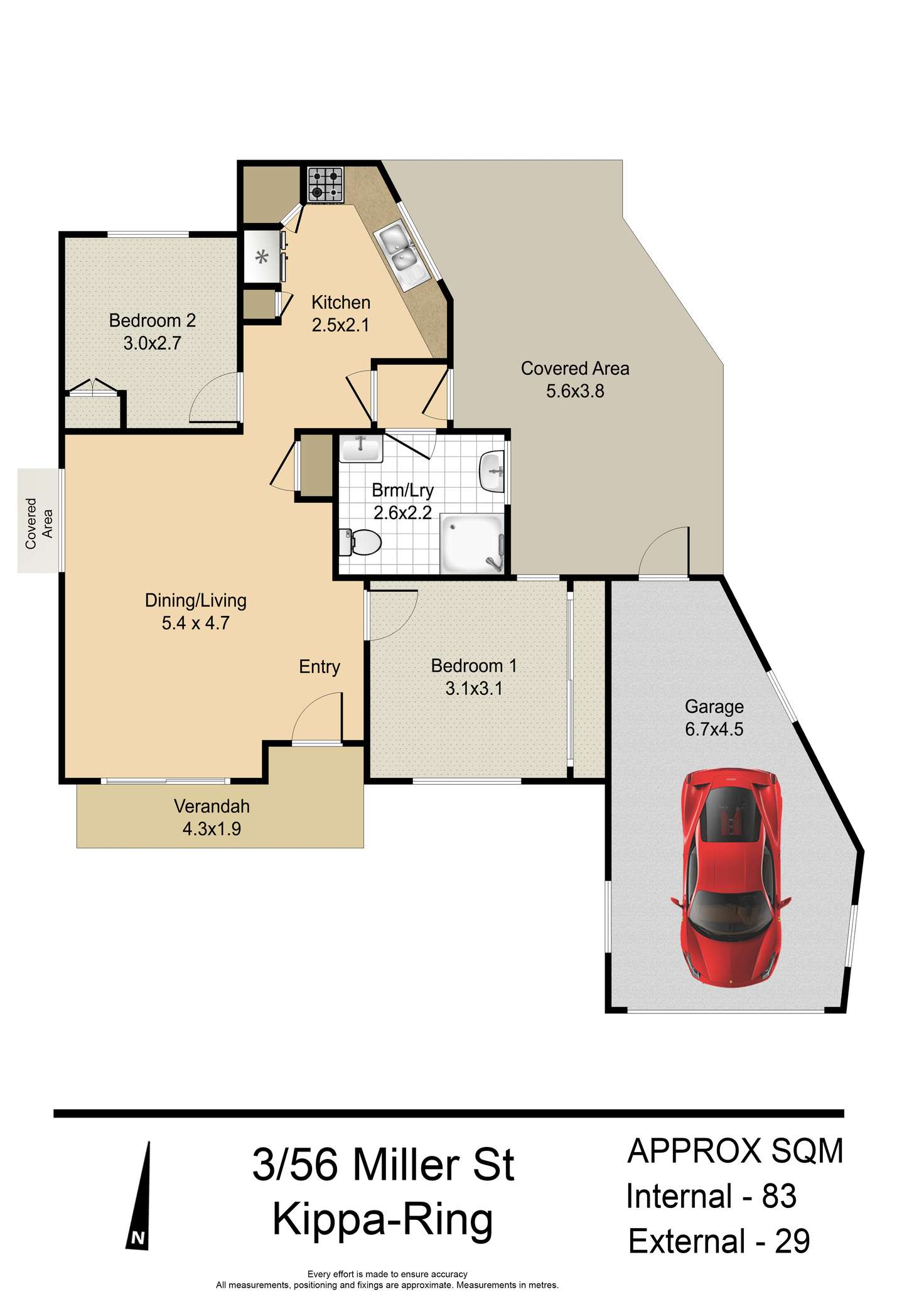 Floorplan of Homely villa listing, 3/56 Miller Street, Kippa-Ring QLD 4021