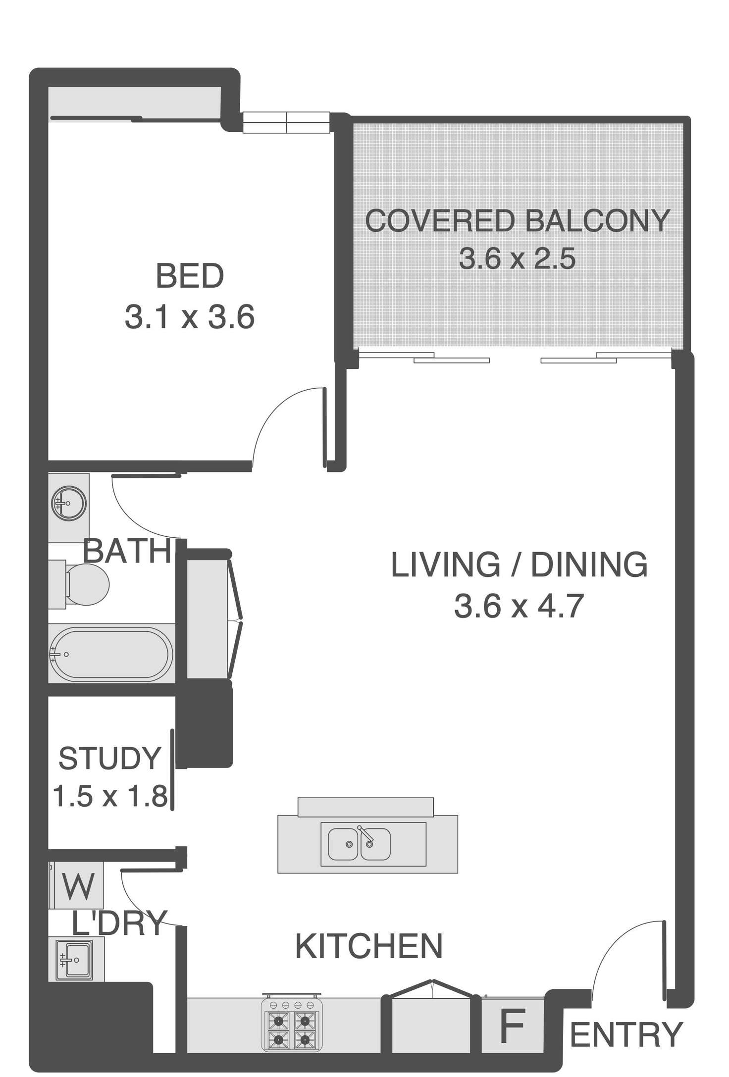 Floorplan of Homely unit listing, 483/803 Stanley Street, Woolloongabba QLD 4102