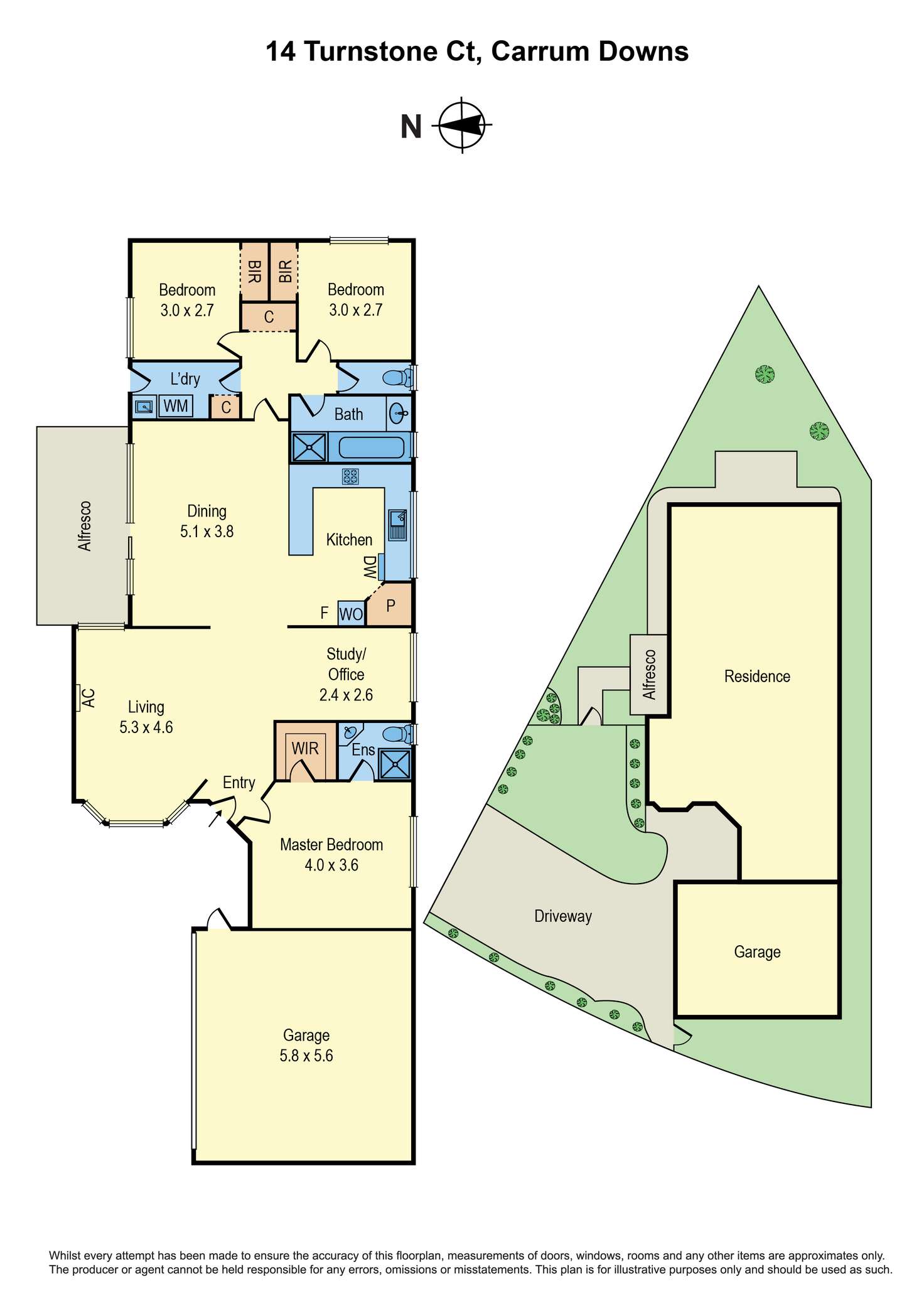 Floorplan of Homely house listing, 14 Turnstone Court, Carrum Downs VIC 3201