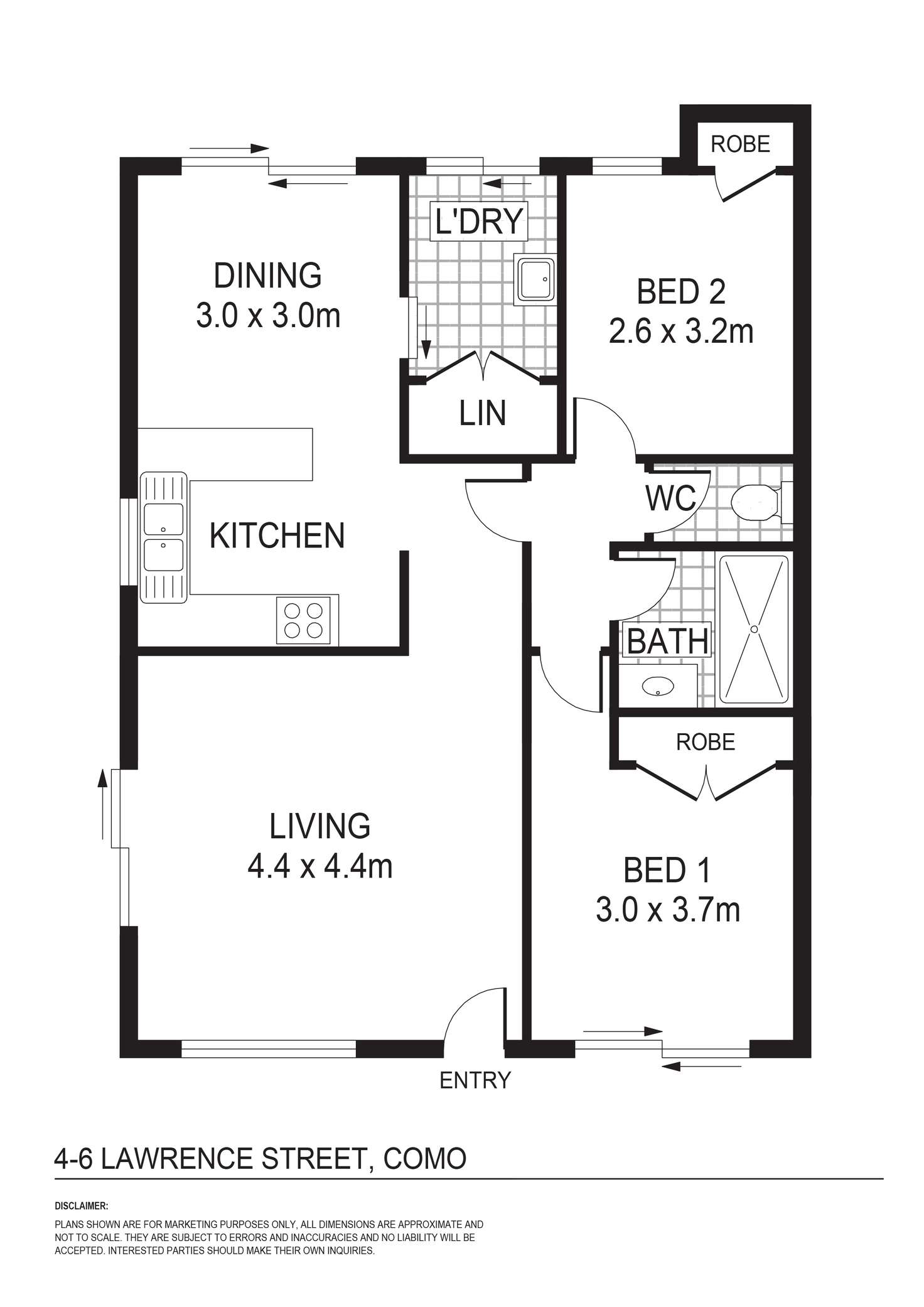 Floorplan of Homely villa listing, 4/6 Lawrence Street, Como WA 6152