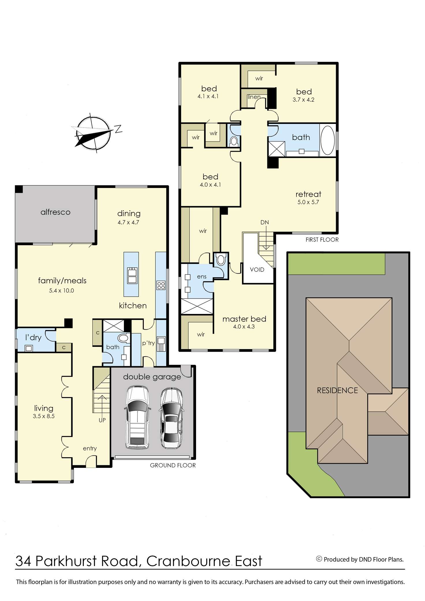 Floorplan of Homely house listing, 34 Parkhurst Drive, Cranbourne East VIC 3977