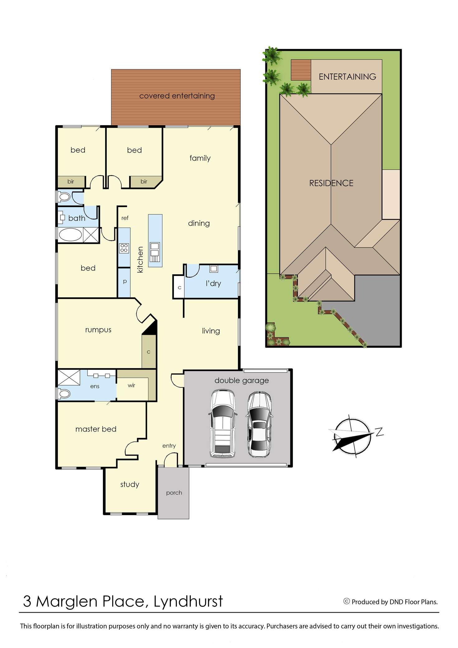 Floorplan of Homely house listing, 3 Marglen Place, Lyndhurst VIC 3975