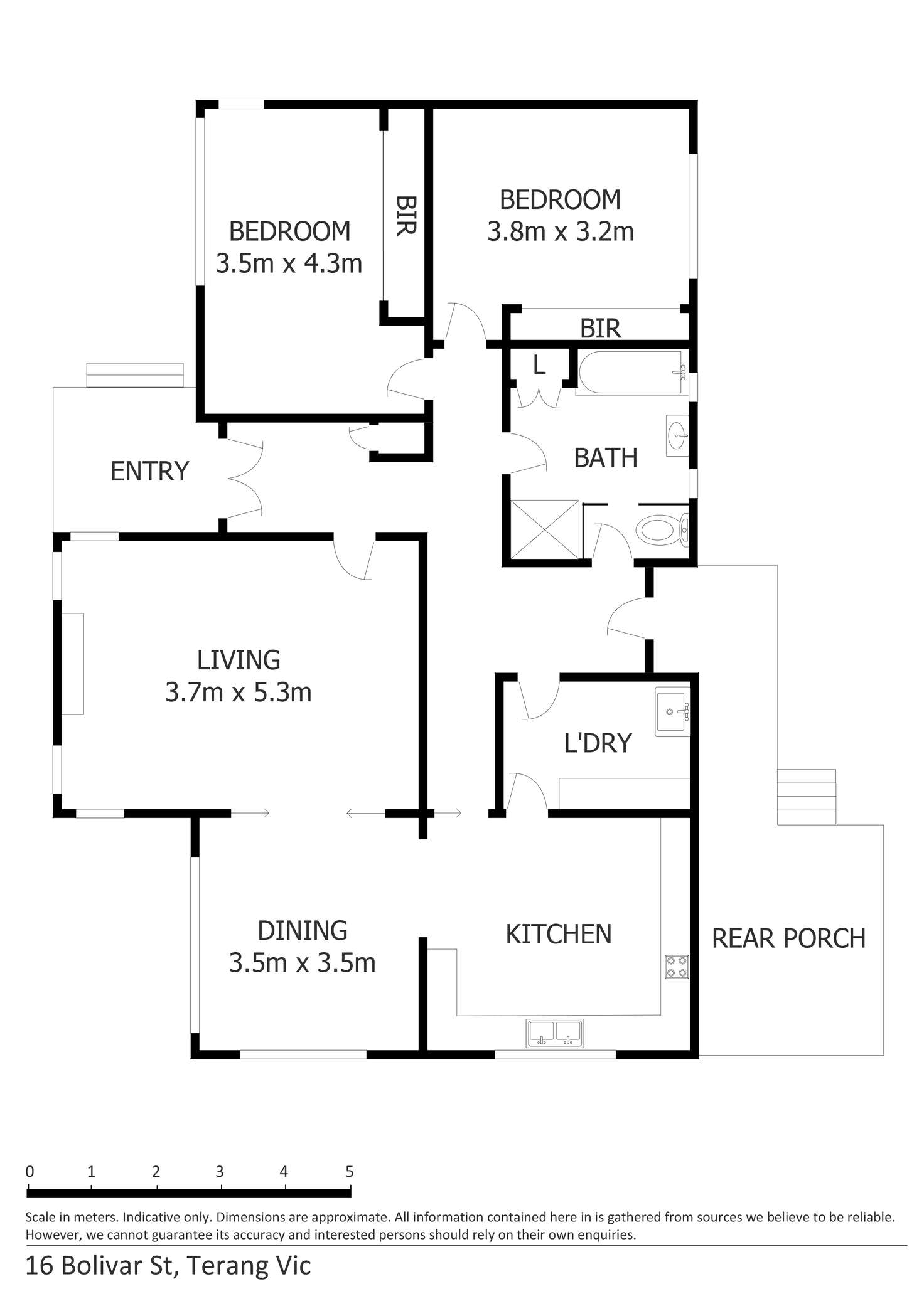 Floorplan of Homely house listing, 16 Bolivar Street, Terang VIC 3264