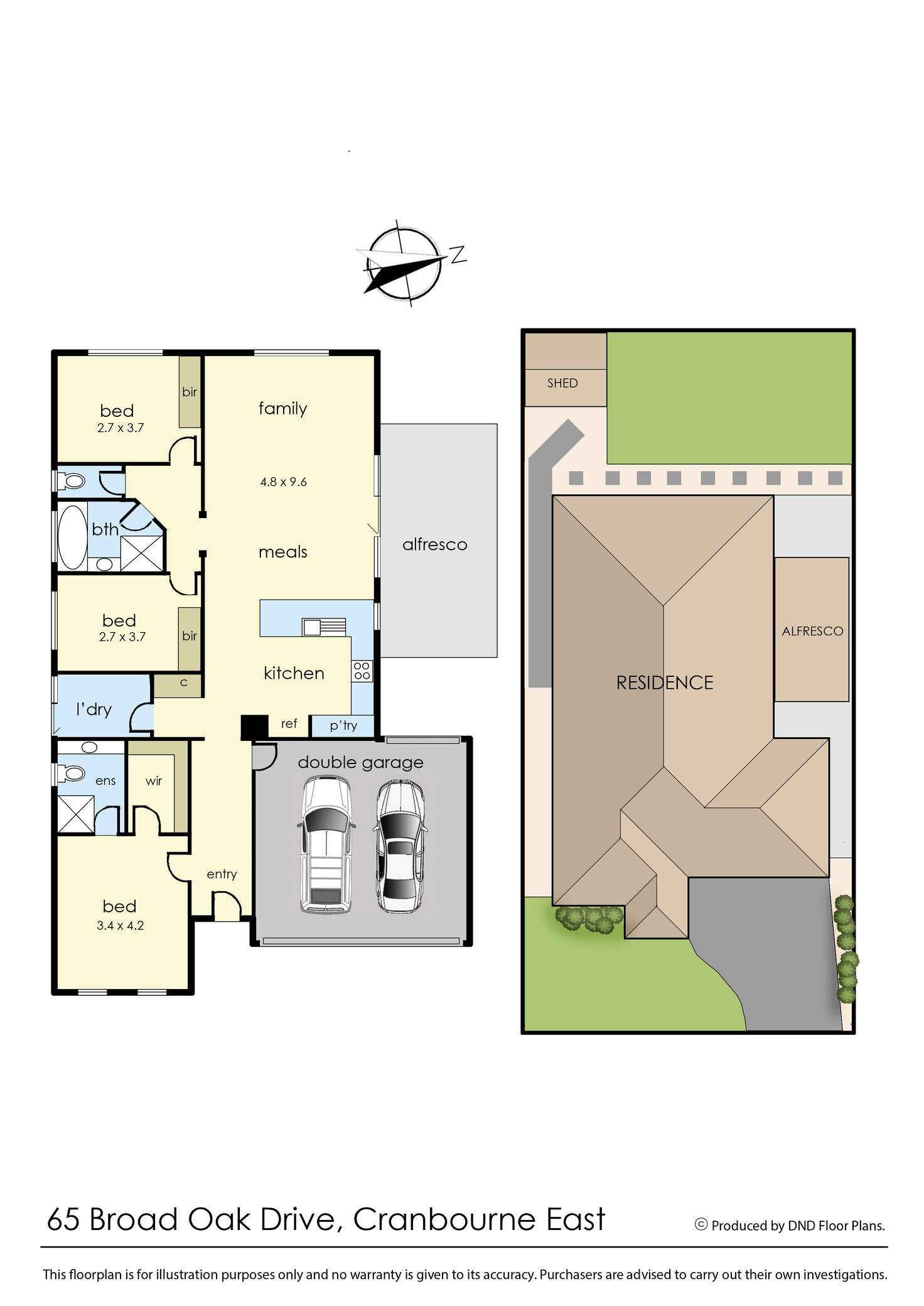 Floorplan of Homely house listing, 65 Broad Oak Drive, Cranbourne East VIC 3977