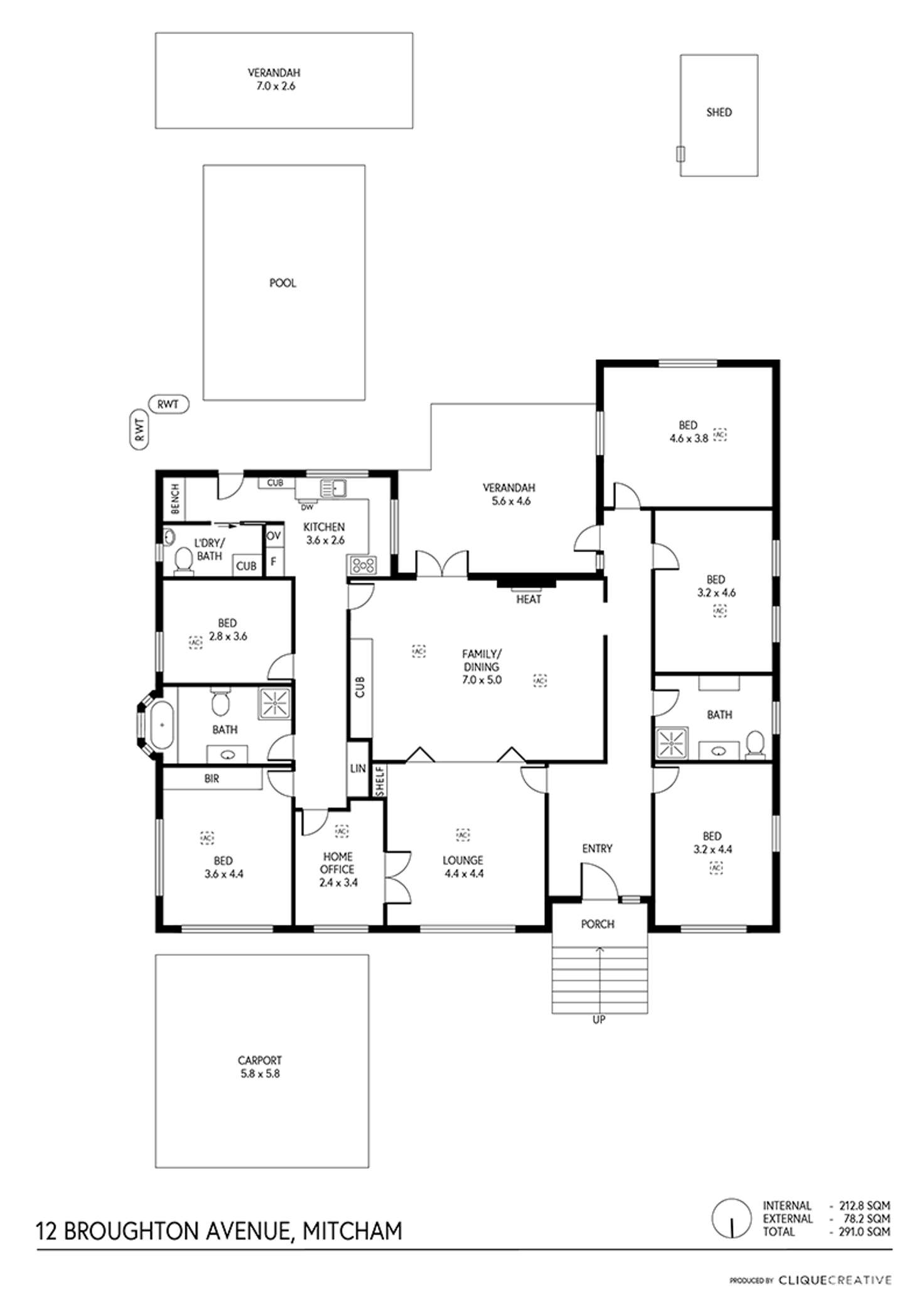 Floorplan of Homely house listing, 12 Broughton Avenue, Mitcham SA 5062
