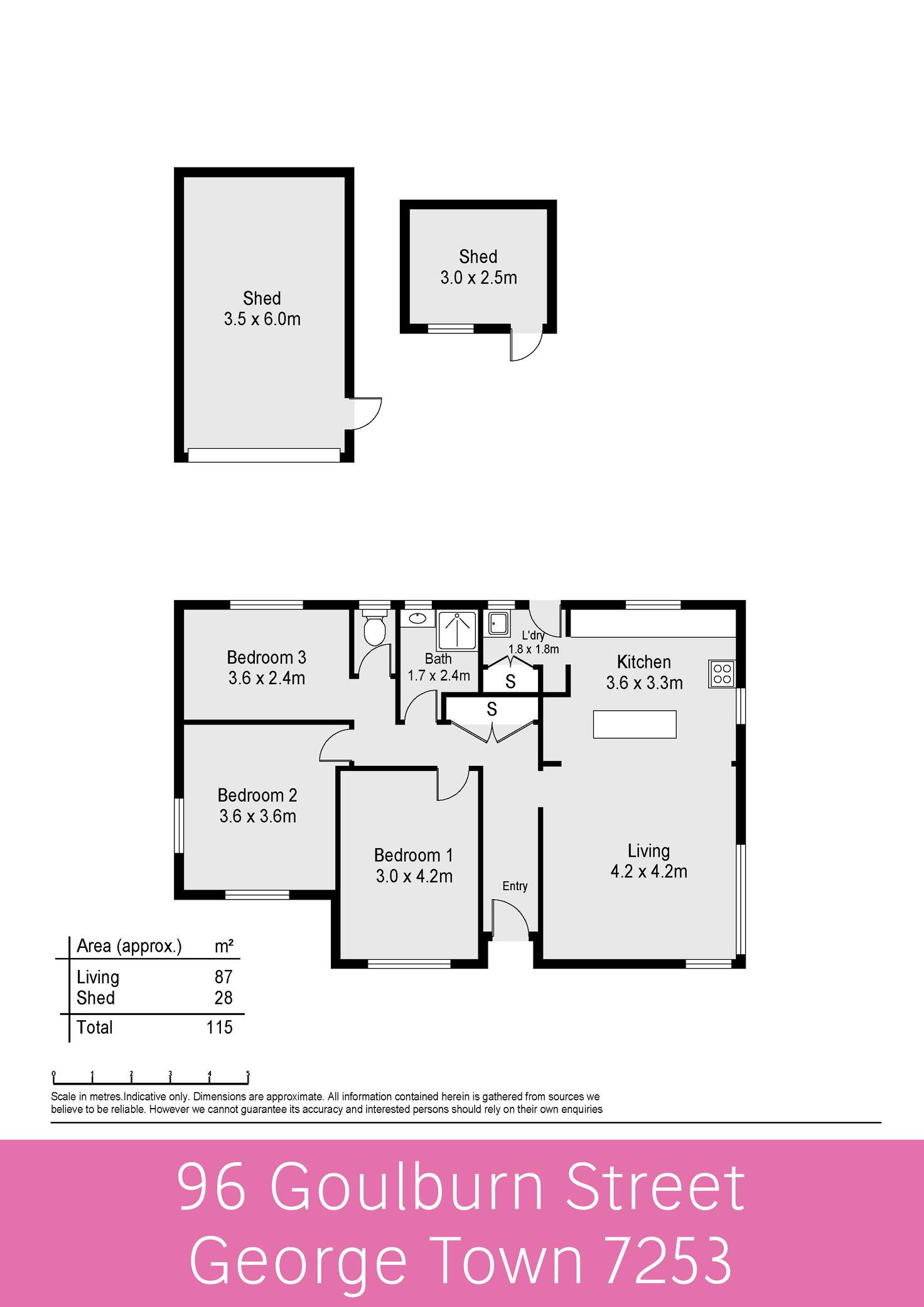 Floorplan of Homely house listing, 96 Goulburn Street, George Town TAS 7253