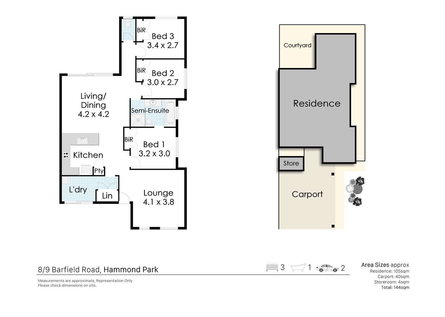 Floorplan of Homely house listing, 8/9 Barfield Road, Hammond Park WA 6164