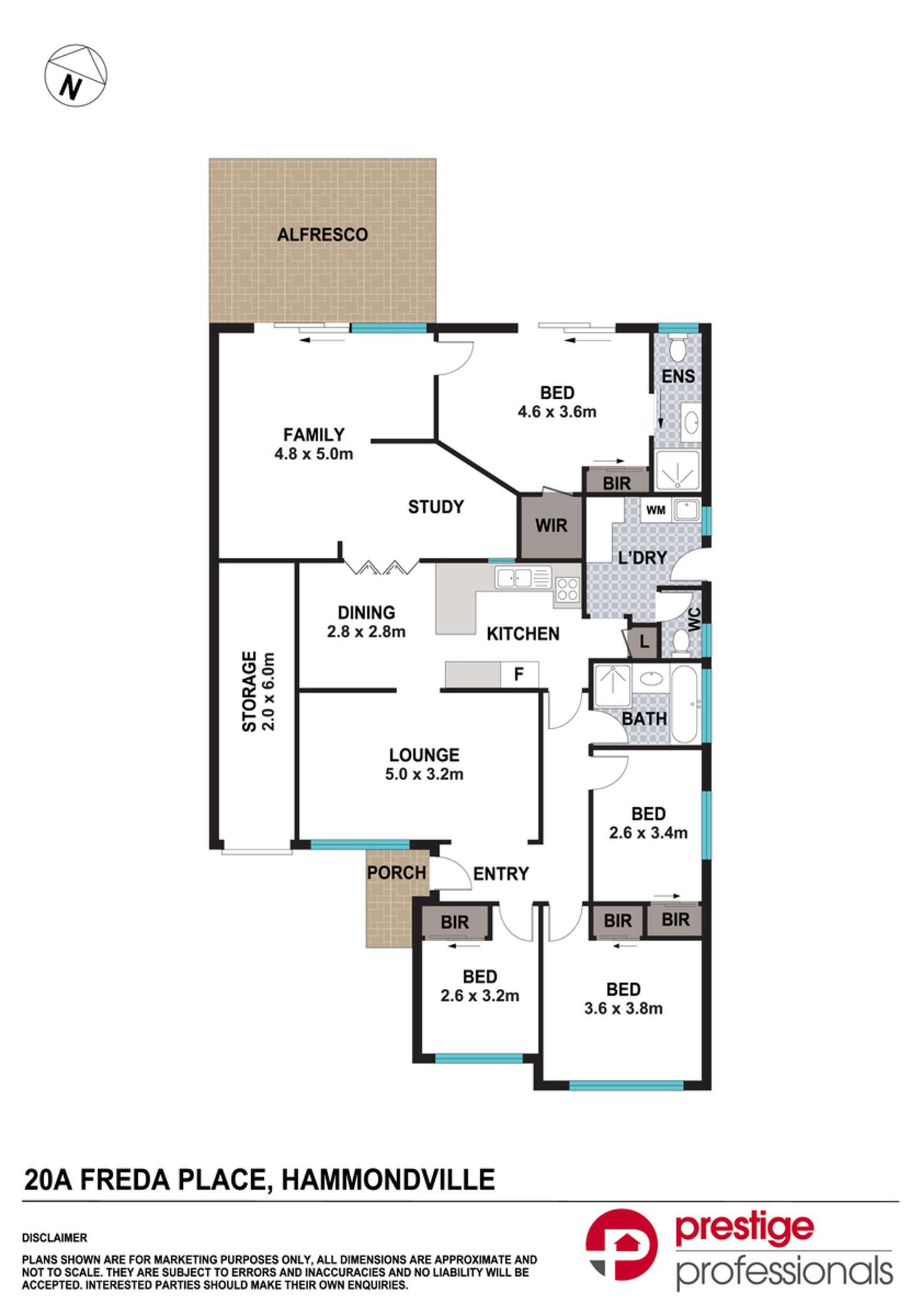 Floorplan of Homely house listing, 20a Freda Place, Hammondville NSW 2170