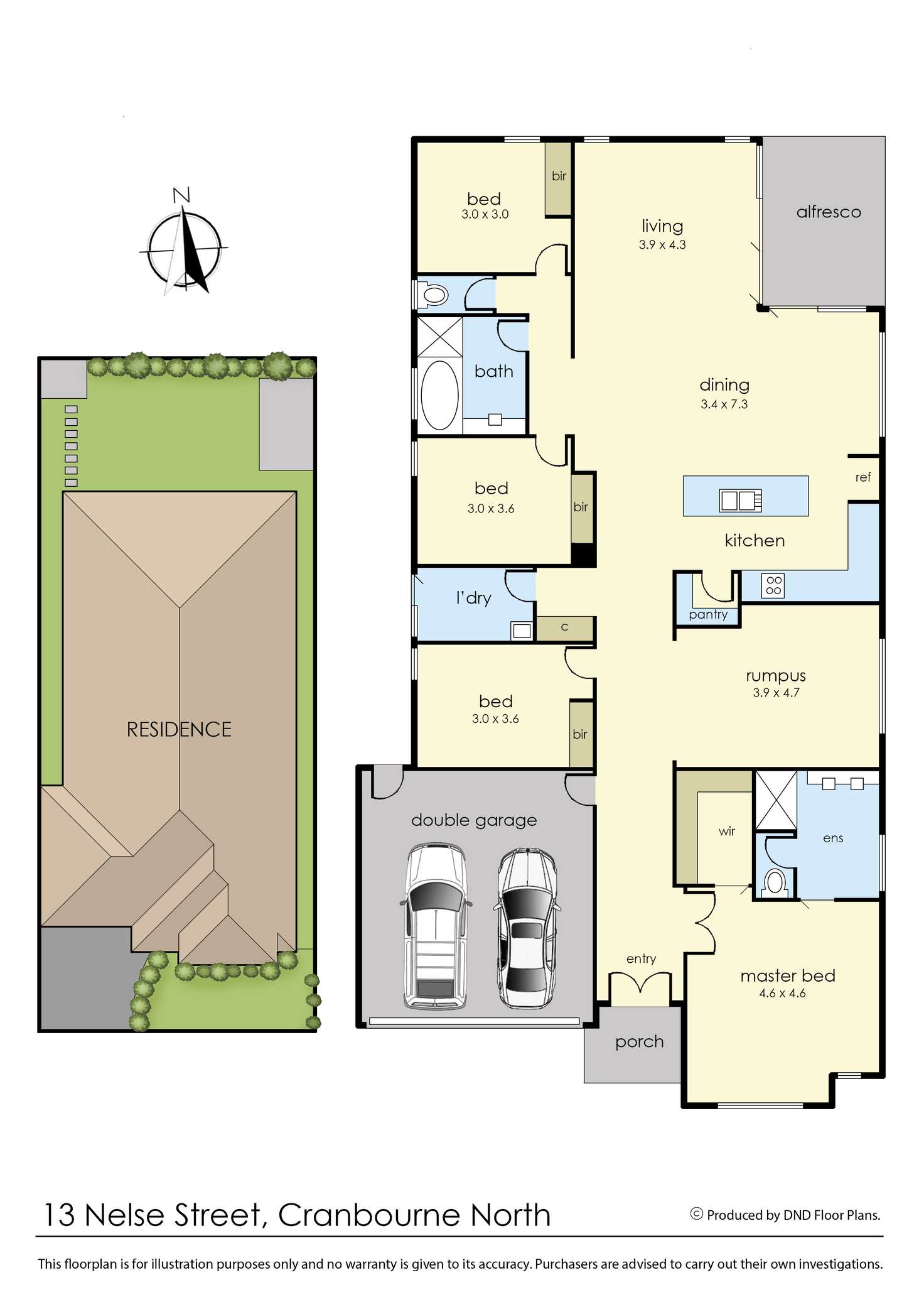 Floorplan of Homely house listing, 13 Nelse Street, Cranbourne North VIC 3977