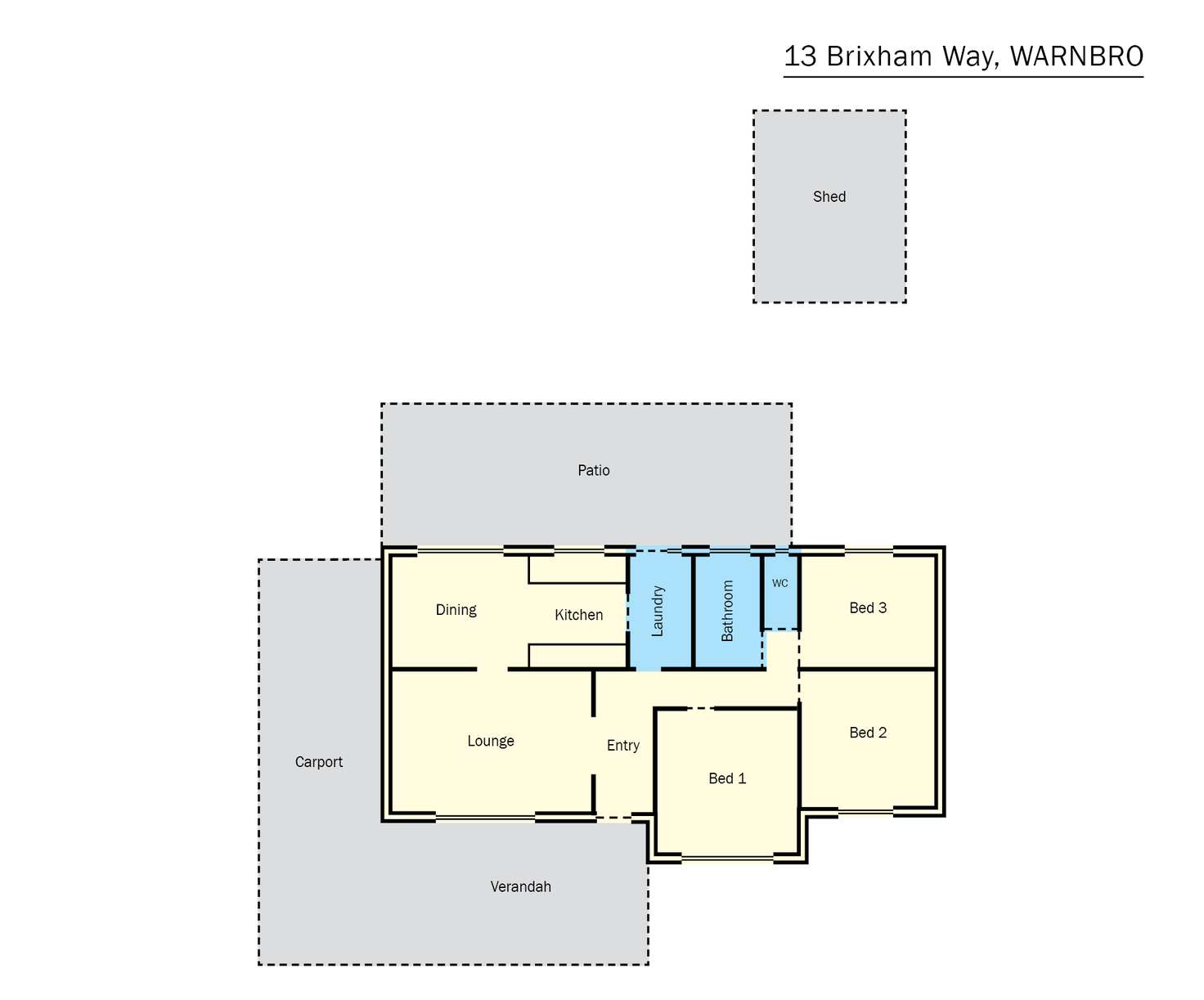 Floorplan of Homely house listing, 13 Brixham Way, Warnbro WA 6169