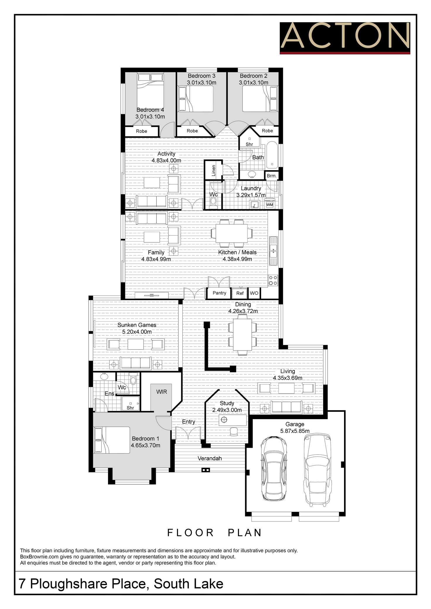 Floorplan of Homely house listing, 7 Ploughshare Place, South Lake WA 6164