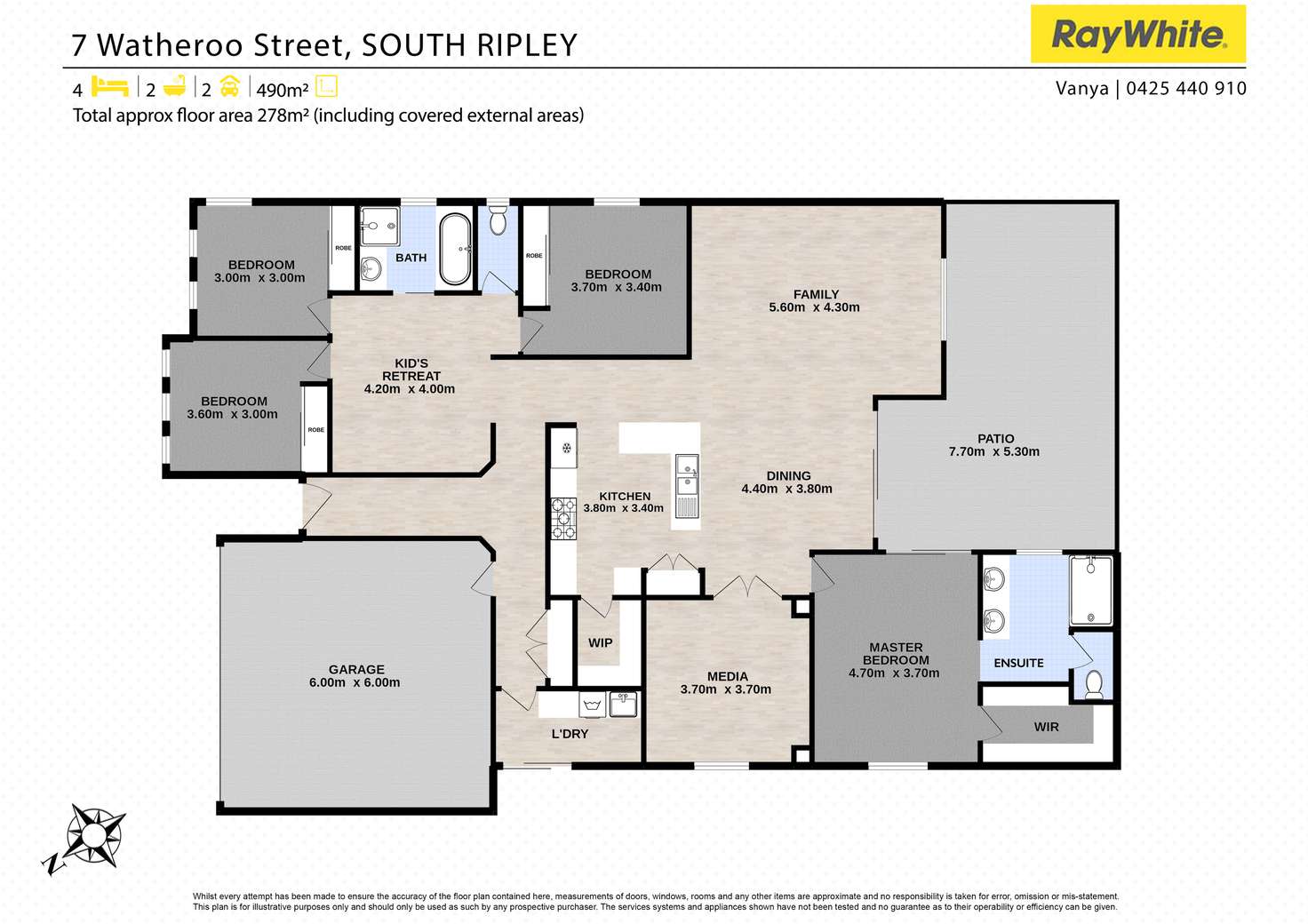 Floorplan of Homely house listing, 7 Watheroo Street, South Ripley QLD 4306