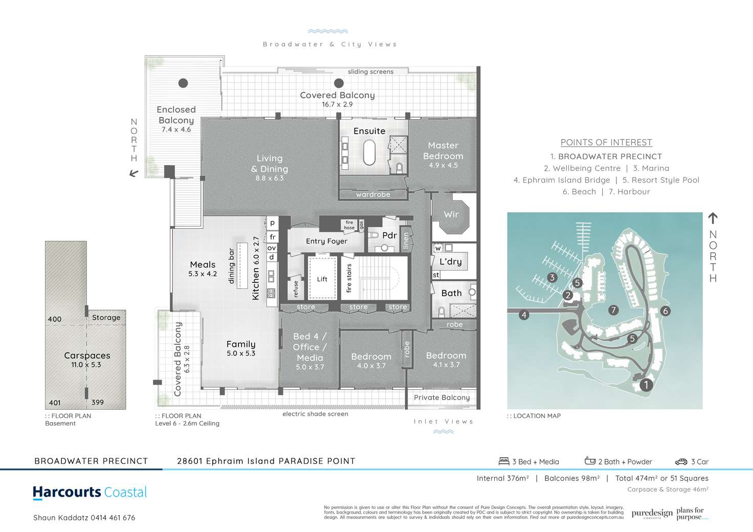 Floorplan of Homely apartment listing, 28601 Ephraim Island, Paradise Point QLD 4216