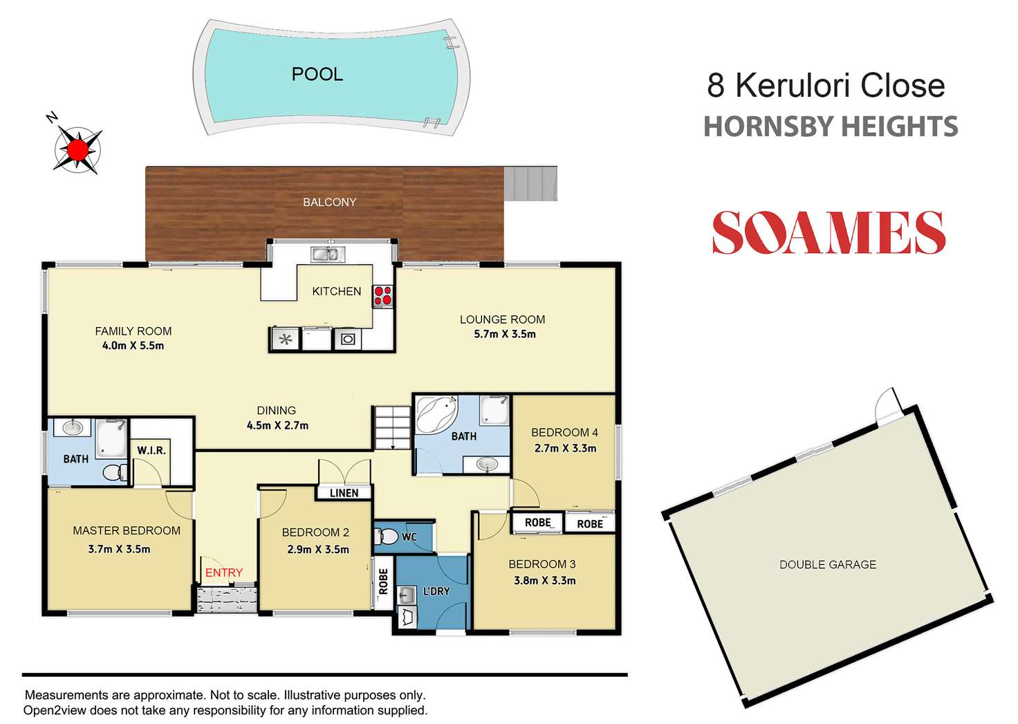 Floorplan of Homely house listing, 8 Kerulori Close, Hornsby Heights NSW 2077
