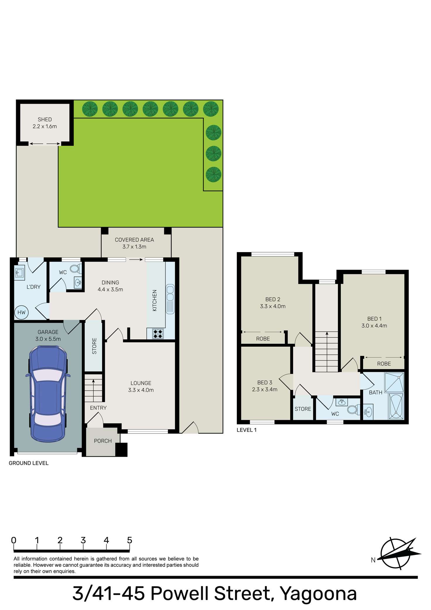 Floorplan of Homely townhouse listing, 3/41-45 Powell St, Yagoona NSW 2199