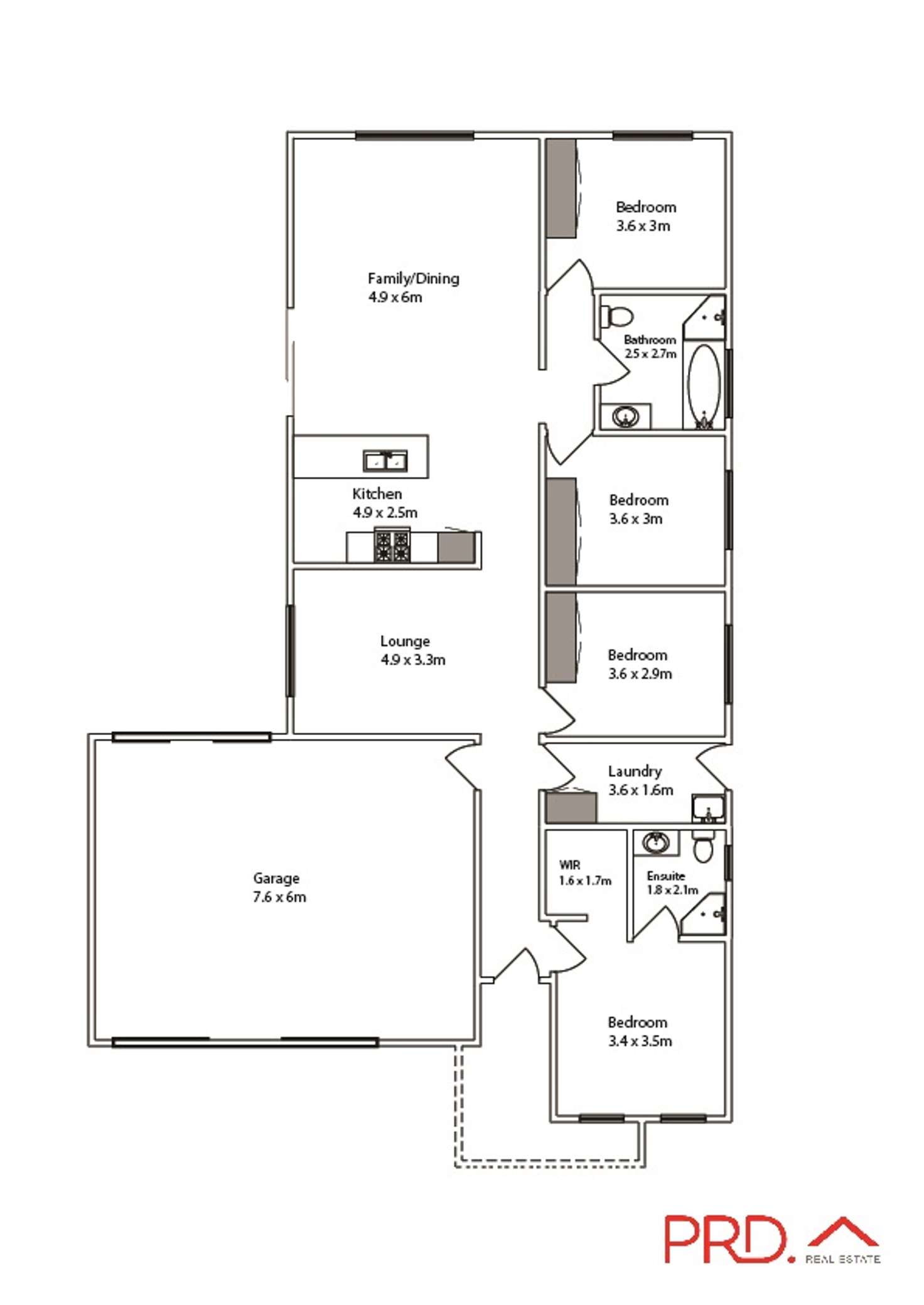 Floorplan of Homely house listing, 35 Laurel Street, Red Cliffs VIC 3496