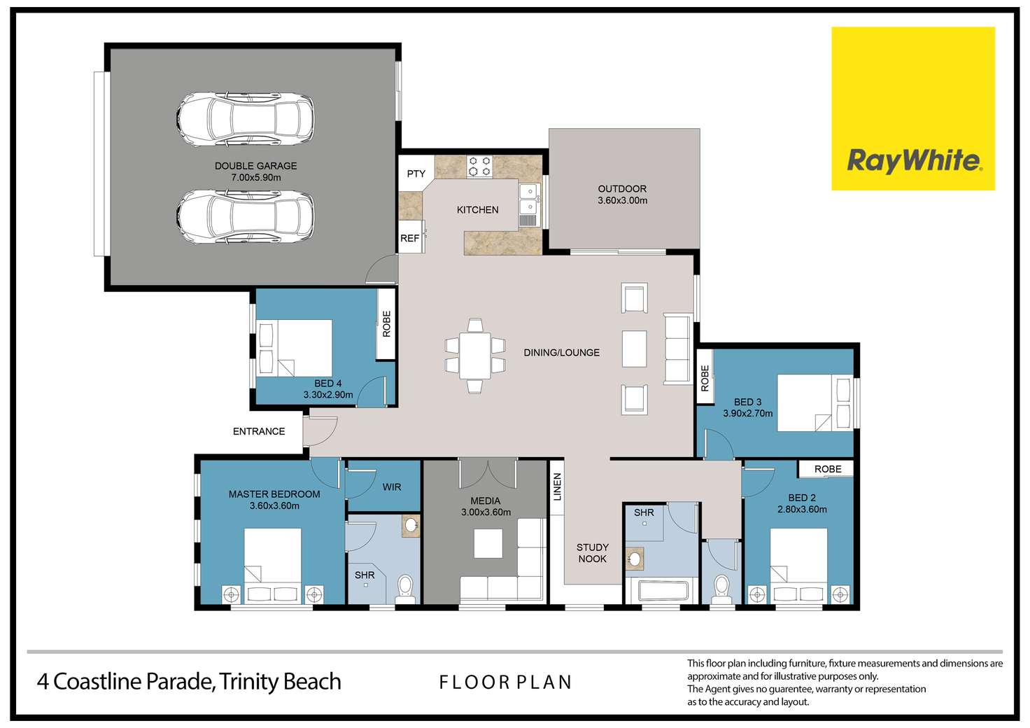 Floorplan of Homely house listing, 4 Coastline Parade, Trinity Beach QLD 4879