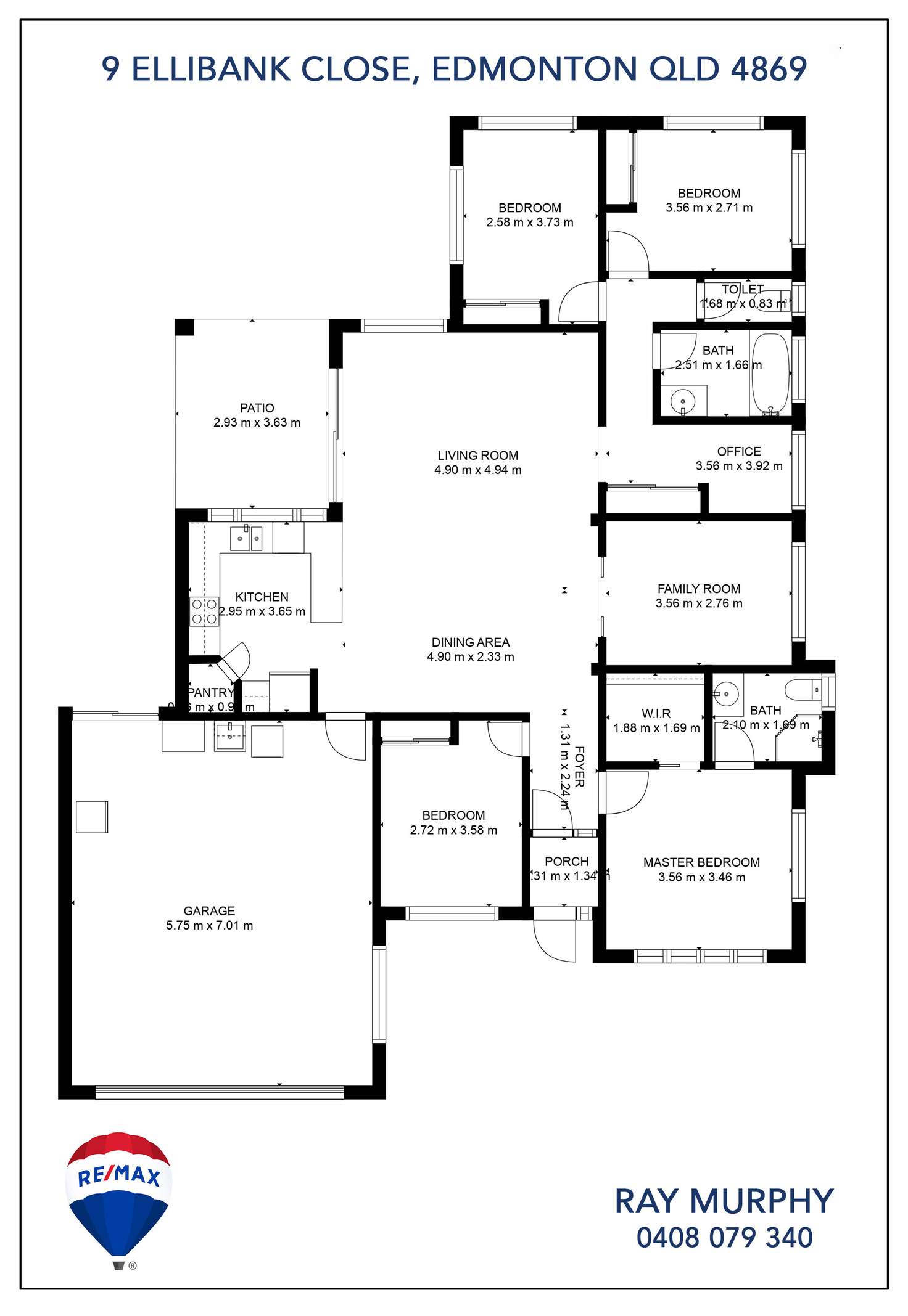 Floorplan of Homely house listing, 9 Ellibank Close, Edmonton QLD 4869
