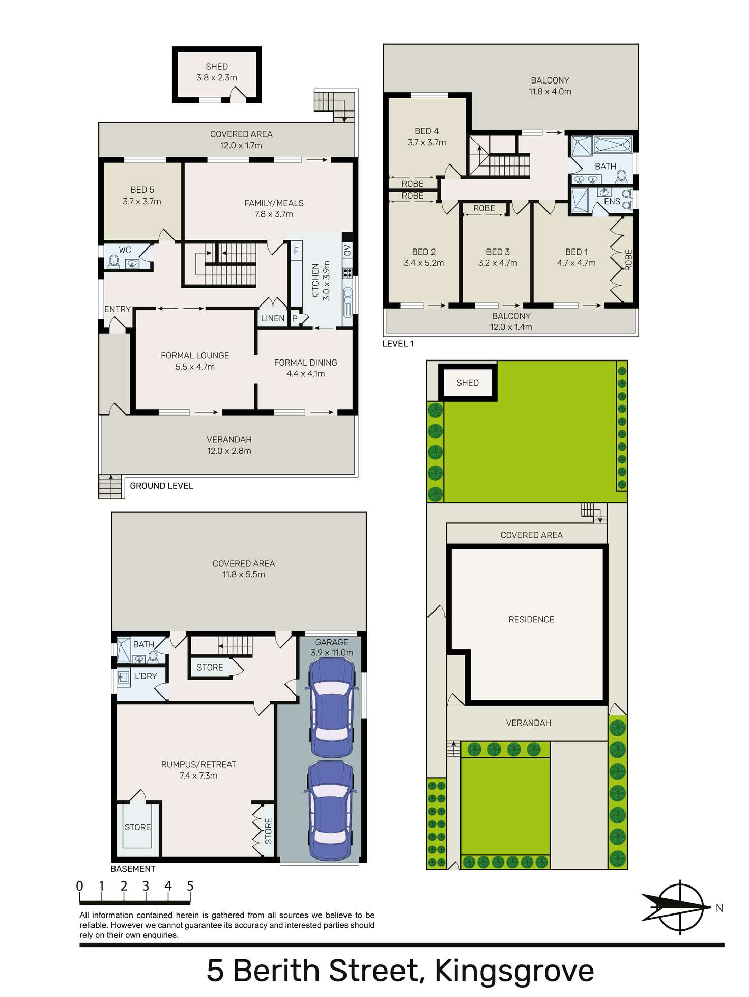 Floorplan of Homely house listing, 5 Berith Street, Kingsgrove NSW 2208