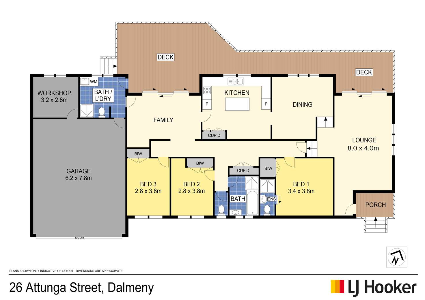 Floorplan of Homely house listing, 26 Attunga Street, Dalmeny NSW 2546