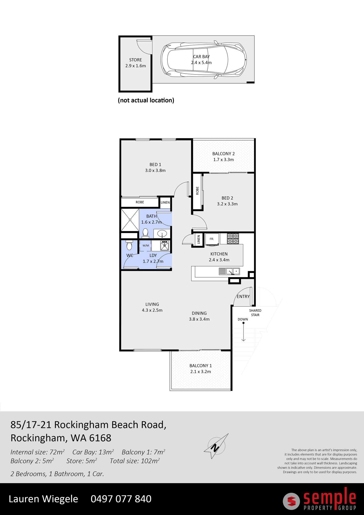 Floorplan of Homely apartment listing, 85/21 Rockingham Beach Road, Rockingham WA 6168